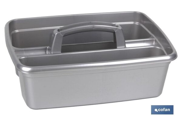 ORGANIZADOR DE LIMPIEZA COLOR GRIS 39.5X29X16cm venta unitaria (PACK: 1 UDS)