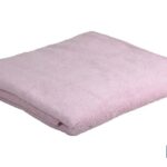 TOALLA BAÑO ROSA CLARO GR.580/M2 MODELO FLOR 100X150cm (PACK: 1 UDS)