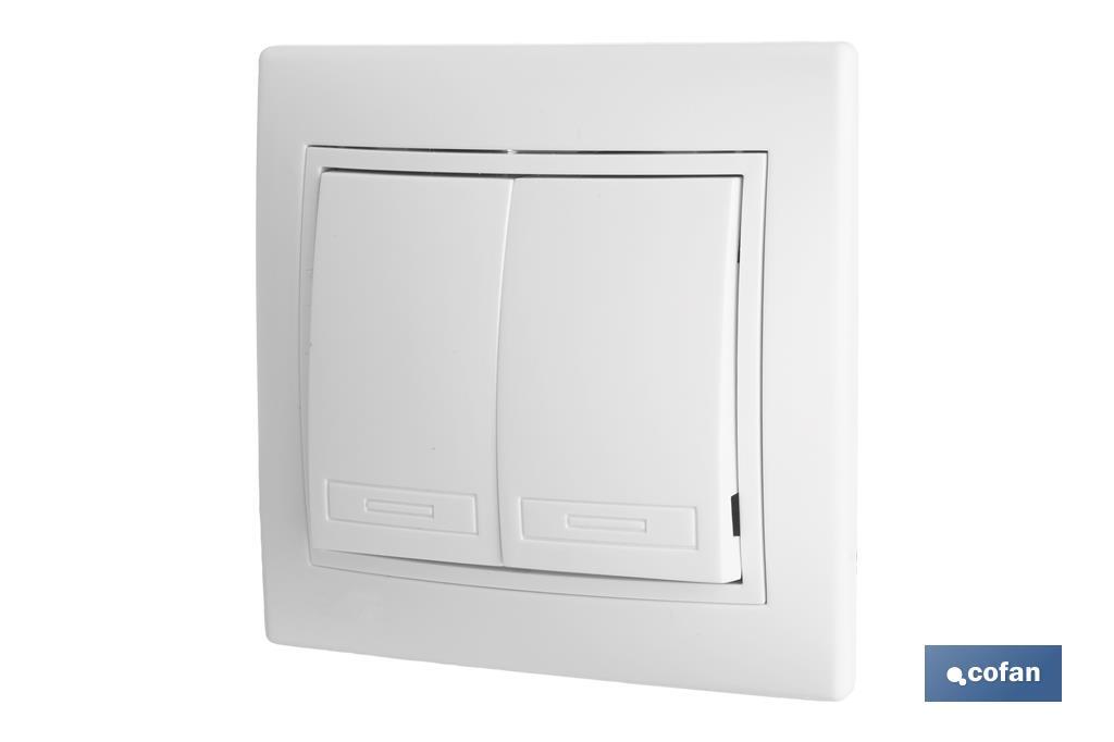 Conmutador-Interruptor Superficie Modelo Atlantis 10A Blanco